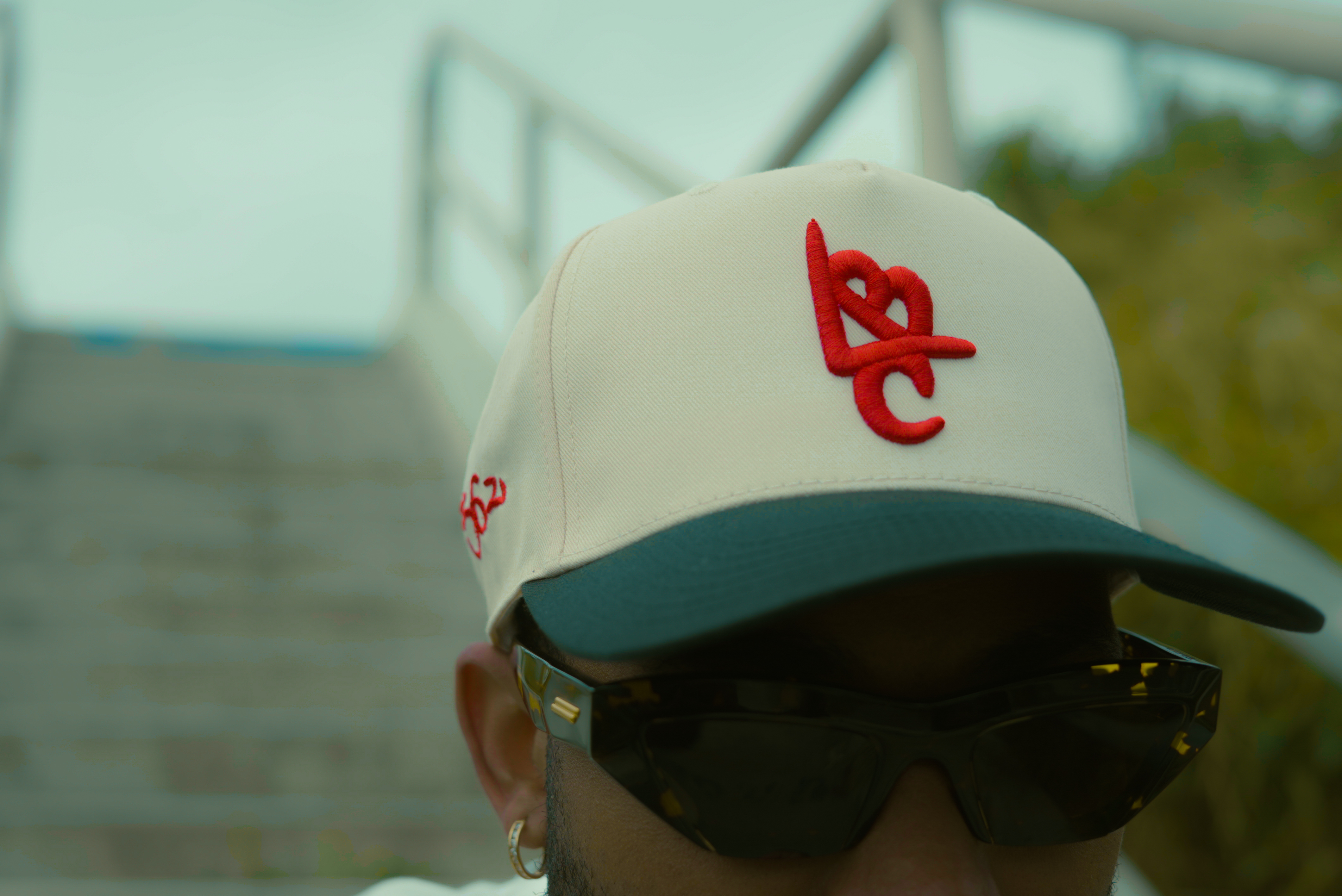 Close-up portrait with LA cap